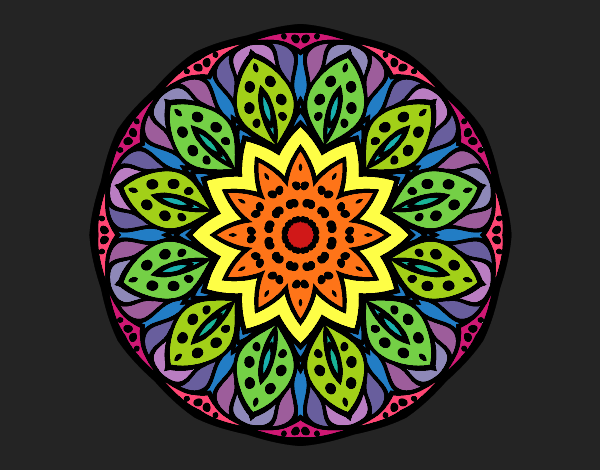 Dibujo Mandala naturaleza pintado por queyla