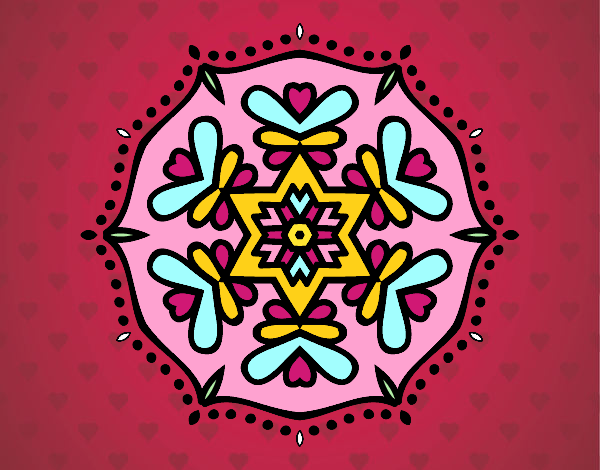 Dibujo Mandala simétrica pintado por Ali2004