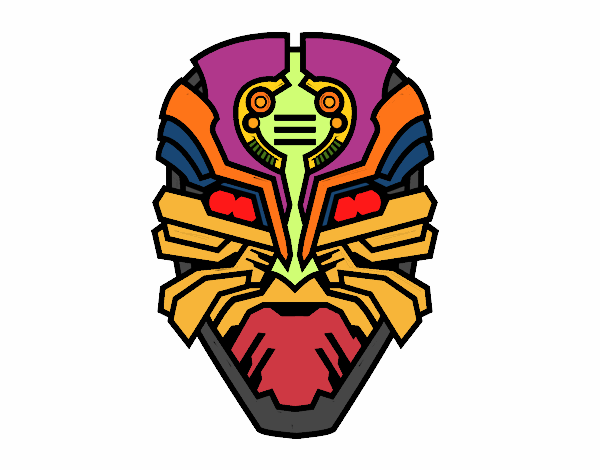 Dibujo Máscara de robot alien pintado por juanjesus3