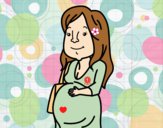 Dibujo Mujer embarazada pintado por zukaritos