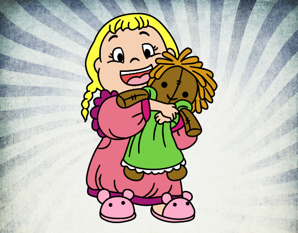 Leire y su muñeca Mery