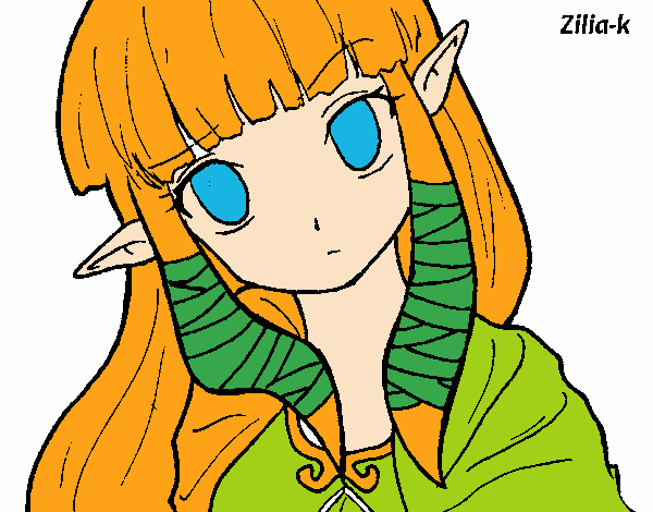 Dibujo Princesa Zelda pintado por sally45