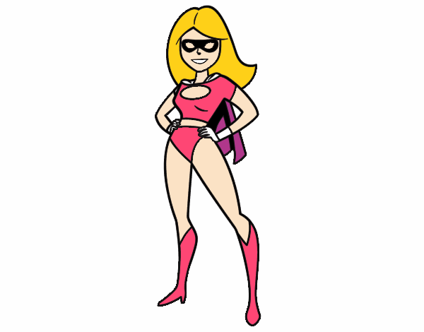 Dibujo Superheroina pintado por sally45