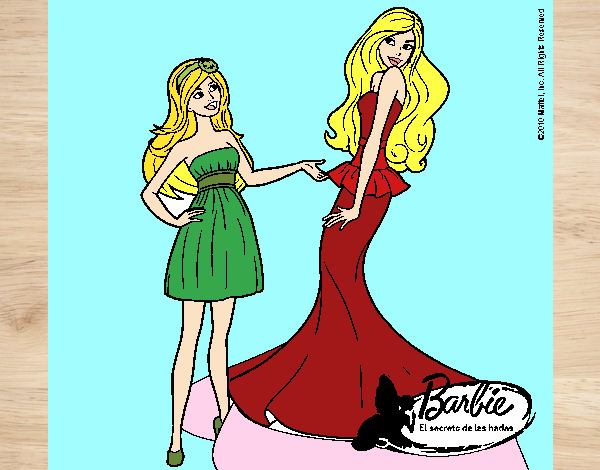 Dibujo Barbie estrena vestido pintado por sarayyy222