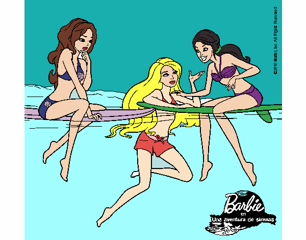 Dibujo Barbie y sus amigas pintado por sarayyy222