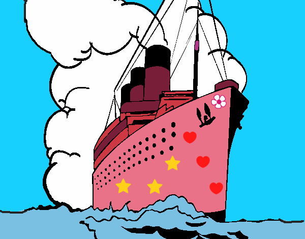 Dibujo Barco de vapor pintado por LunaLunita