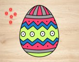 Dibujo Huevo de Pascua con estampados pintado por gabrielars