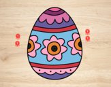 Dibujo Huevo de Pascua con flores pintado por gabrielars
