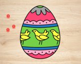 Dibujo Huevo de Pascua con pájaros pintado por gabrielars