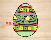 Dibujo Huevo de Pascua con tulipanes pintado por gabrielars
