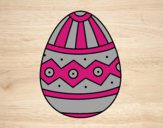 Dibujo Huevo de Pascua estampado pintado por gabrielars