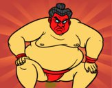 Dibujo Luchador de sumo furioso pintado por EmilioMena