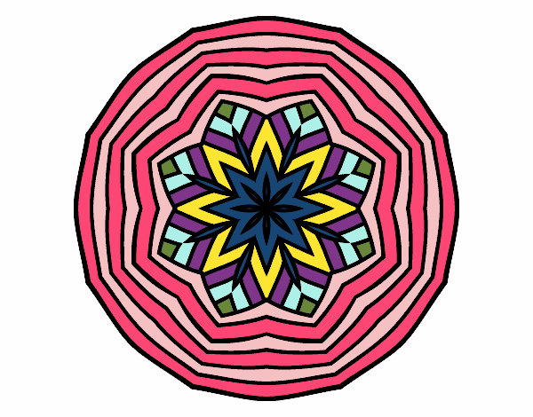 Dibujo Mandala cenital pintado por jime345