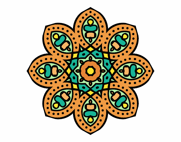 Dibujo Mandala de inspiración árabe pintado por SilvAnd