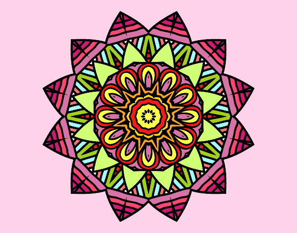 Dibujo Mandala frutal pintado por SilvAnd