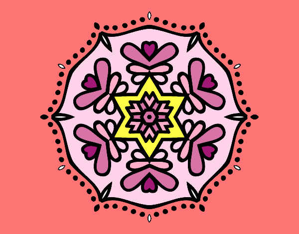 Dibujo Mandala simétrica pintado por SilvAnd