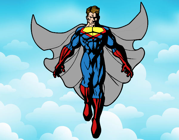 Dibujo Un Super héroe volando pintado por payoli14