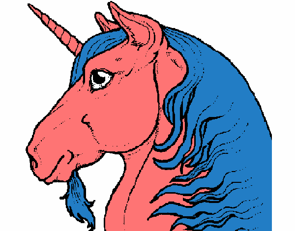 Dibujo Cabeza de unicornio pintado por ABI27