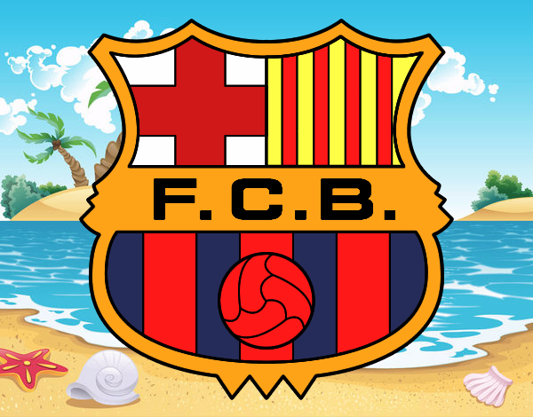 Dibujo Escudo del F.C. Barcelona pintado por bautopa