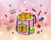 Dibujo Gato dentro de una mochila pintado por Sofia8884