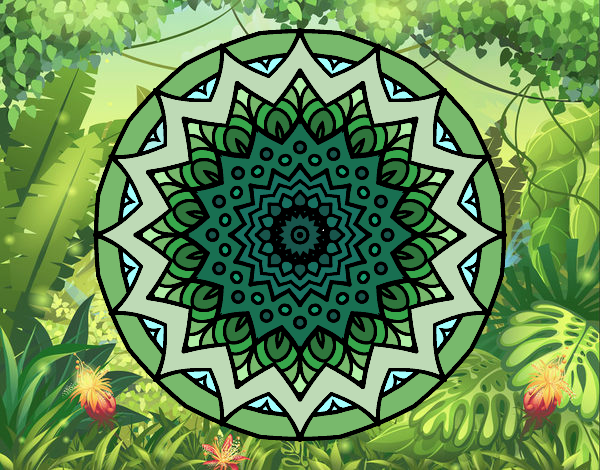 Dibujo Mandala creciente pintado por LunaAzul62