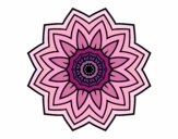 Dibujo Mandala flor de girasol pintado por iaru123