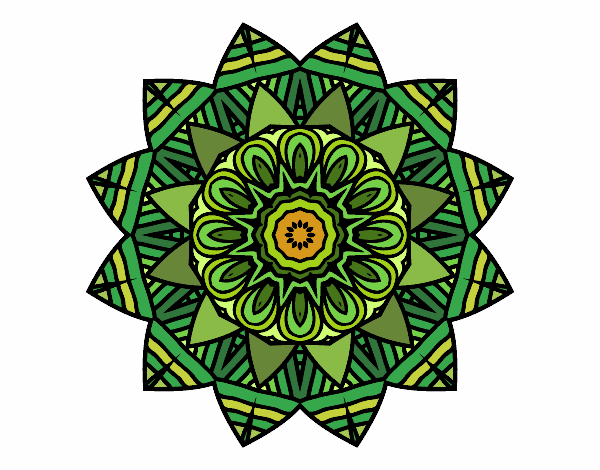 Dibujo Mandala frutal pintado por LunaAzul62