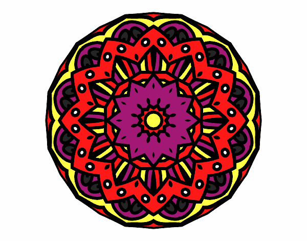 Dibujo Mandala modernista pintado por fyahgirl22