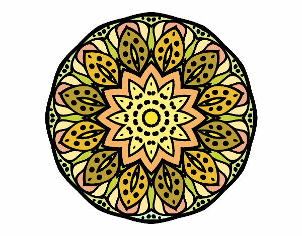 Dibujo Mandala naturaleza pintado por LunaAzul62