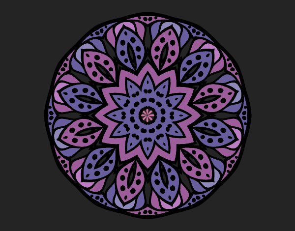 Dibujo Mandala naturaleza pintado por queyla