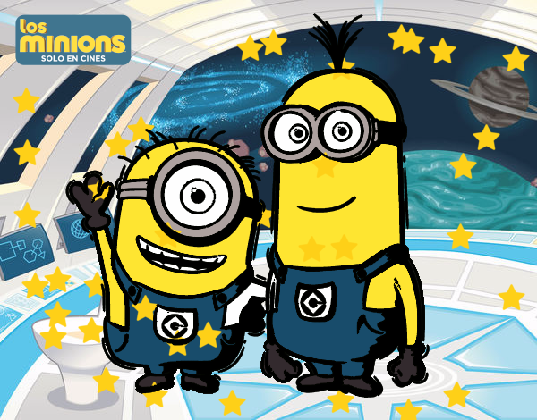 Dibujo Minions - Carl y Kevin pintado por vania2006