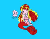 Dibujo Sirena y medusa pintado por AYELEN05