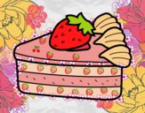 Dibujo Tarta de fresas pintado por plat28