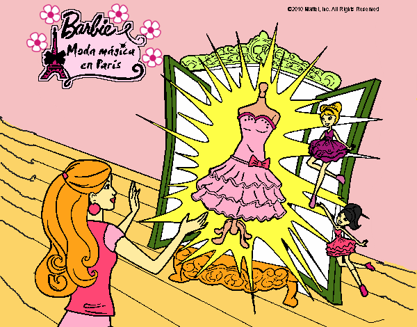 Dibujo El vestido mágico de Barbie pintado por LunaLunita