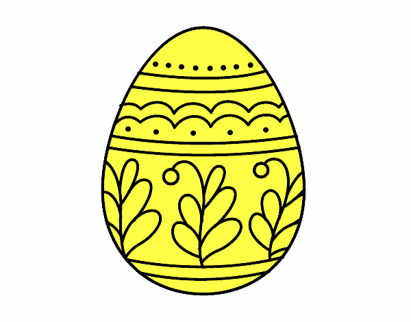 Dibujo Huevo de Pascua mandala pintado por luvc