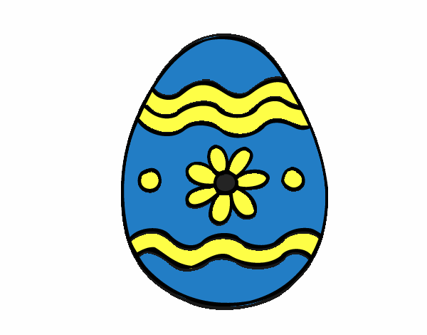 Dibujo Huevo de Pascua margarita pintado por luvc