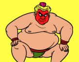 Dibujo Luchador de sumo furioso pintado por franchi