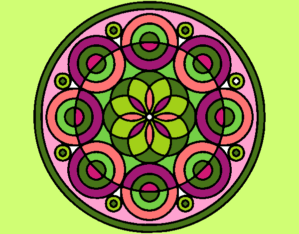 Dibujo Mandala 35 pintado por vero72