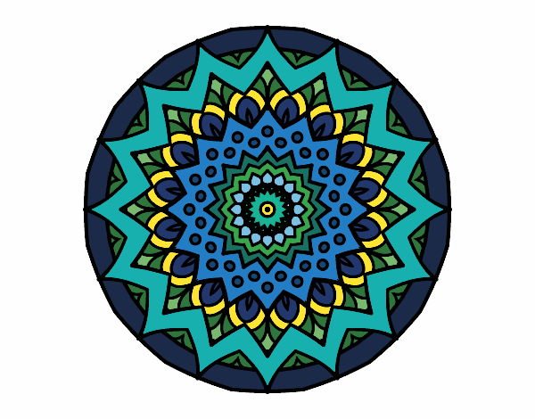 Dibujo Mandala creciente pintado por 33Helen