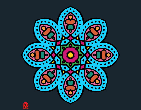 Dibujo Mandala de inspiración árabe pintado por 33Helen