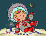 Dibujo Niño astronauta pintado por edw1z