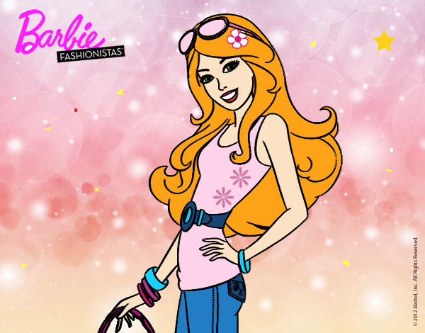 Dibujo Barbie casual pintado por LunaLunita