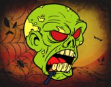 Dibujo Cabeza de zombi pintado por zebazpvd