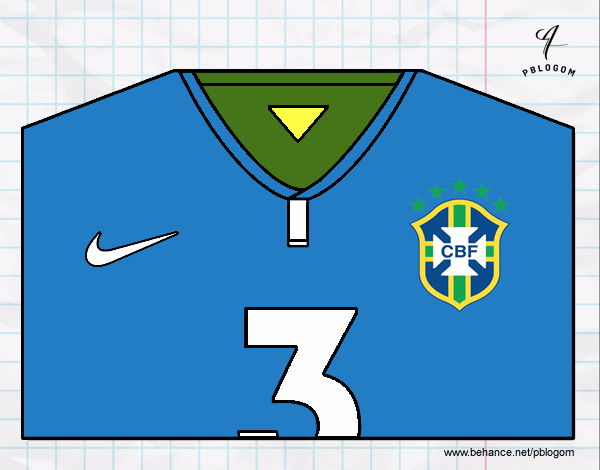 Dibujo Camiseta del mundial de fútbol 2014 de Brasil pintado por bautopa