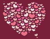 Dibujo Corazón de corazones pintado por cici
