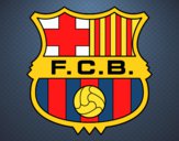 Dibujo Escudo del F.C. Barcelona pintado por zebazpvd