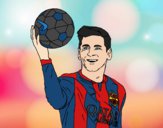 Dibujo Lionel Messi pintado por Rominik 