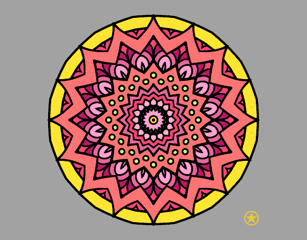 Dibujo Mandala creciente pintado por MONICA1964