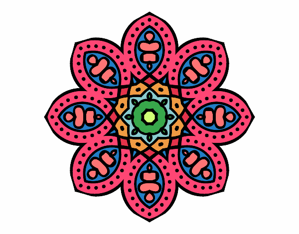 Dibujo Mandala de inspiración árabe pintado por mdifranco