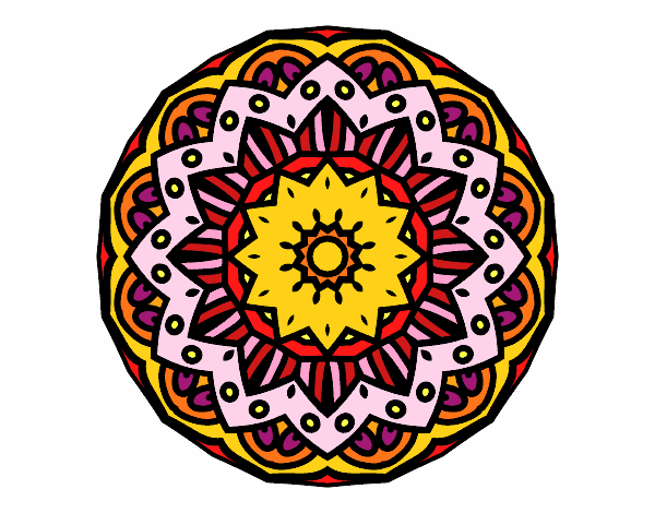 Dibujo Mandala modernista pintado por Transforme